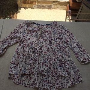 A breezy floral blouse